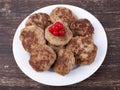 Fried cutlet with mashed potatoes Royalty Free Stock Photo