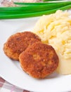 Fried cutlets in breadcrumbs Royalty Free Stock Photo