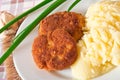 Fried cutlets in breadcrumbs Royalty Free Stock Photo