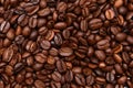 Fried dark Coffee beans background