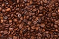 Fried dark Coffee beans background