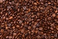 Fried dark Coffee beans background