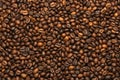 Fried dark Coffee beans background