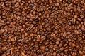 Fried dark Coffee beans background