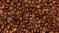 Fried dark Coffee beans background