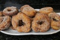 Fried donuts with sugar a typical sweet in Easter and Lent Royalty Free Stock Photo