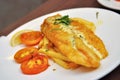 Fried dory fish with fries