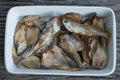 Fried dried fish. Royalty Free Stock Photo