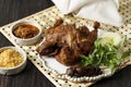 Fried Duck or Bebek Goreng, Indonesian Traditional Dish Made from Deepn Fried Duck with Spice