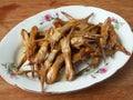 Fried duck tongue Royalty Free Stock Photo