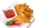 Fried dumplings :chinese food,asian food Royalty Free Stock Photo