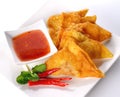 Fried dumplings :chinese food,asian food Royalty Free Stock Photo
