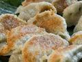 FRIED DUMPLINGS FILLED WITH MINCED CHICKEN AND SPRING ONION