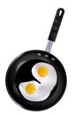 Sunny side up eggs in frying pan Royalty Free Stock Photo