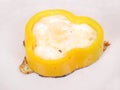 Fried egg in bell pepper