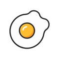 Fried Egg Breakfast Plate Vector Royalty Free Stock Photo