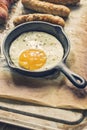 Fried Egg in Cast Iron Skillet