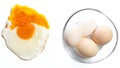 Fried egg concept Royalty Free Stock Photo