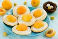 Fried egg cookies - funny idea for kid treats , Easter cookies w