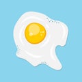 Fried egg flat icon.