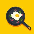 Fried egg free vector illustrations Royalty Free Stock Photo
