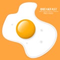 Fried egg. the fresh product.Healthy Breakfast