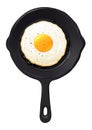 Fried egg in a frying pan