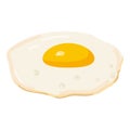 Fried egg icon cartoon vector. Burger meat