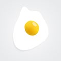 Fried egg icon. Image contains a gradient mesh. Royalty Free Stock Photo