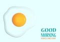 Fried Egg Illustration,Fried egg isolated realistic Vector