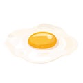 Fried egg isolated cartoon color vector illustration