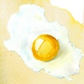 Fried egg isolated Royalty Free Stock Photo