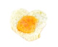 Fried egg isolated on white background