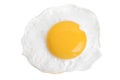 Fried egg isolated on white background. Top view Royalty Free Stock Photo