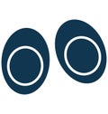 Fried Egg Line Vector Isolated Icon customized and editable Royalty Free Stock Photo