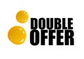 Double offer illustration Royalty Free Stock Photo