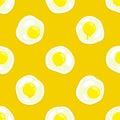 Fried egg omelet food chicken Seamless Pattern isolated wallpaper background