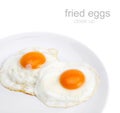 Fried egg on plate Royalty Free Stock Photo