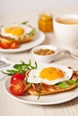 Fried egg sandwich breakfast meal Royalty Free Stock Photo