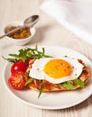 Fried egg sandwich breakfast meal Royalty Free Stock Photo