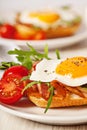 Fried egg sandwich breakfast meal Royalty Free Stock Photo