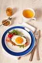 Fried egg sandwich breakfast meal Royalty Free Stock Photo