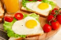 Fried egg sandwiches Royalty Free Stock Photo