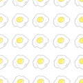 Fried egg seamless pattern Royalty Free Stock Photo