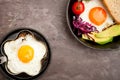 Fried egg on skillet