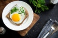 Fried Egg on Toast for Breakfast