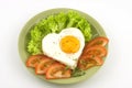 Fried egg, tomato and