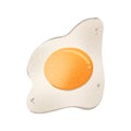 Fried egg top view. Print for stickers, cards, invitations, banners, posters, menus, cafes, kitchen, wrapping paper, stationery, t