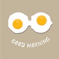 Fried Egg vector . good morning concept.