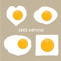 Fried Egg vector . good morning concept.